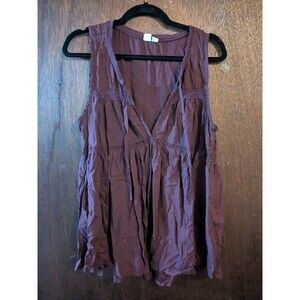 Melrose & Market Large Purple V-Neck Tank Top